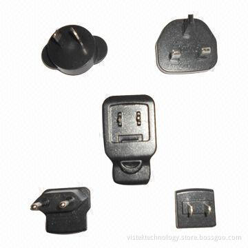 5V at 2A Interchangeable AC/DC Adapter, Short-circuit, Over-current, Over-voltage Protections